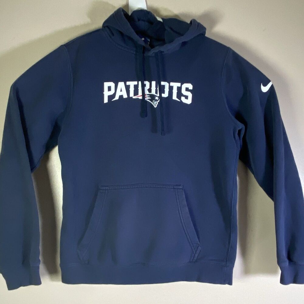 New England Patriots Hoodie Men Small Blue Nike Sweatshirt NFL